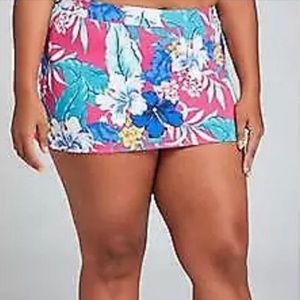 New Lane Bryant Swim by Cacique Wide Band Tropical Swim Skirt Bottoms